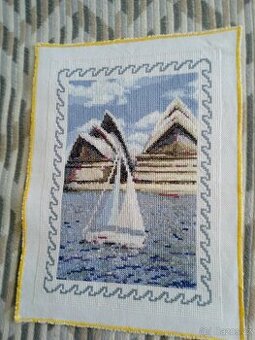 Ručně vyšívané obrázky 2ks