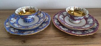 Hrnečky se zlacením 2 ks a podšálky