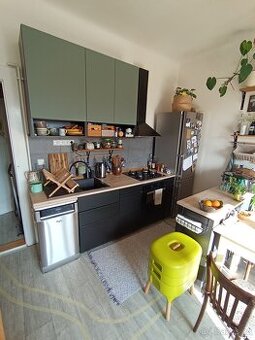 Kuchyně Ikea - černo - šedozelená