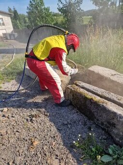 Mobilní pískování, tryskání