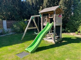 JUNGLE GYM Cottage dětský domeček klouzačka houpačka