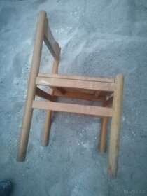 Retro dřevěné židle masiv konstrukce k obrouseni