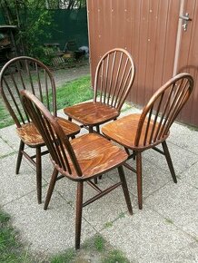 Krásné starožitné židle Tatra pevné_cena za kus