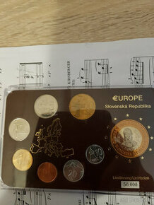 Slovenské mince europa limitinová serie v kazetě.