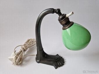 Starožitná zdobená secesní stolní lampička lampa