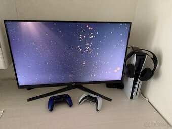 Herní set PS5 slim a Asus xg32uq vše vzáruce