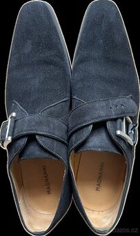 Magnanni Monk Strap Suede