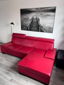 Kožená sedací souprava, sedačka ,