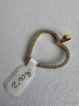 Zlatý přívěšek - Srdce 14K, 2,10 g