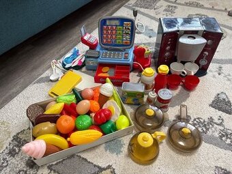 Sada dětské kuchyňky a obchodu