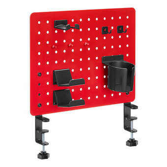 Powerton Pegboard upínací na stůl, červený, herní - organizé