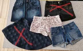 Dívčí sukně a kraťasy vel.140