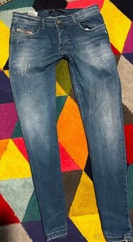 DIESEL D.N.A W 34 DENIM PÁNSKÉ STREČOVÉ SLIM JEANS-💪🏽🤩