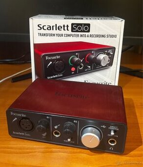 Zvuková karta Focusrite Scarlett solo 1 gen perfektní stav