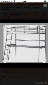 Kovové patro na spaní