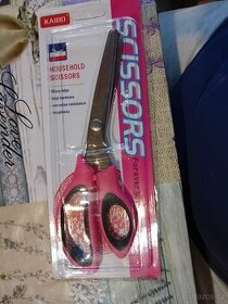 Krejčovské nůžky zubaté nové růžové