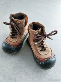 Nové dětské kožené kotníčkové zimní boty Pollino vel. 19 - 1