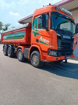 Scania R 450 8x4 třístranný sklápěč BORDMATIC