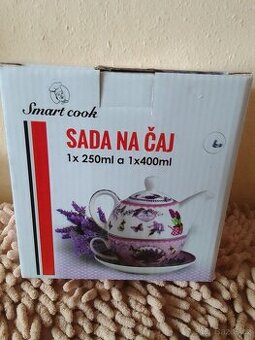 Sada na čaj (šálek s podšálkem, konvička)