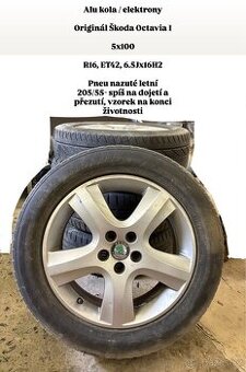 Alu kola R16, originál Škoda, 5x100