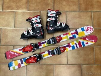 dětské lyže 100cm a lyžáky 215mm velikost 33-34