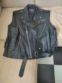 Pánská kožená vesta