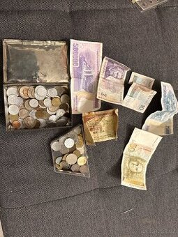 MIX starých mincí + bankovky