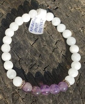 Náramek Ametyst + Malajský Jadeit