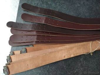 Vojenský kožený pásek opasek 120cm záklaďák OVZS ČSLA ČSSR