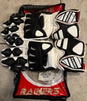MOTO RUKAVICE RAINERS X-ONE BÍLO-ČERNÉ XL
