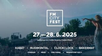 2x vstupenka na FM CITY FEST 2025