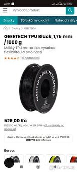 TPU filament černý