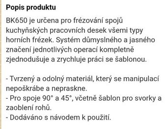 Prodám úhlovou šablonu pro spoj kuch.desek - 1