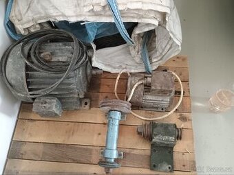 Elektromotory ,hřídel a řemenice