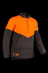 Bunda pro práci s motorovou pilou s ochrannou proti pořezu