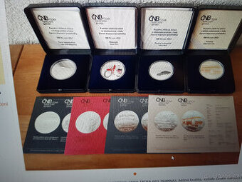 Stříbrné mince 500kč. vydala Česká národní banka.