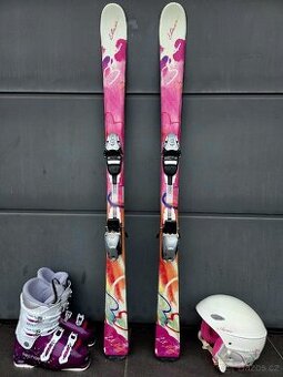 Dívčí lyže ELAN LIL MAGIC, 140 cm + lyžáky + přilba