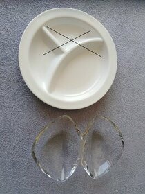 Nádobí k servírování, skleněná miska