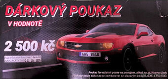 Dárkový poukaz 2500 Kč – Raketové káry, POSLEDNÍ KUS