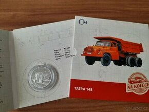 Stříbrná mince Tatra 148 ze série "Na kolech" - 1