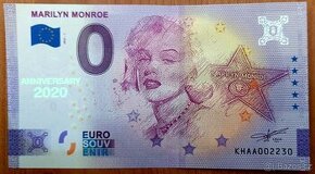 0 Euro bankovka MARILYN MONROE verze ANNIVERSARY