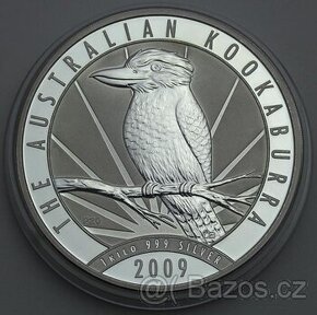 Stříbrná investiční mince Kookaburra 1000 g (1 kg) r.2009