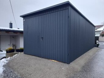 Plechová garáž 3x6m.