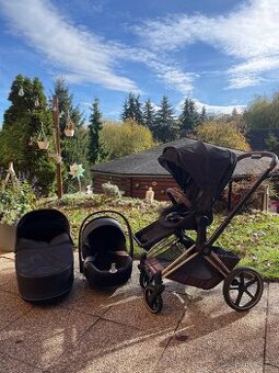 Trojkombinace Cybex Priam Rosegold s original doplňky
