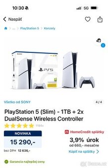 PS5 Slim s mechanikou + 2x dualsense