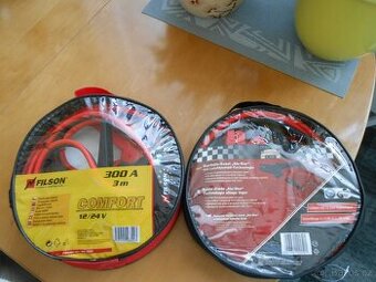 2x startovací kabely FILSON+DIAMOND - 3m - 12/24V -nepoužité