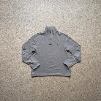 Ralph Lauren Polo pánský béžový svetr s 1/4 zipem | vel. M