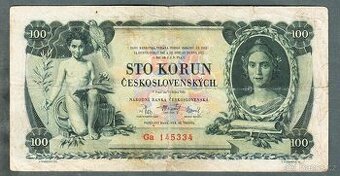 Staré bankovky 100 korun 193