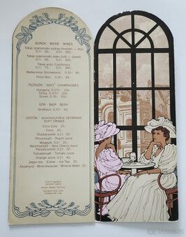 Vintage menu–Wiener Kaffeehaus, Hotel Forum Budapest
