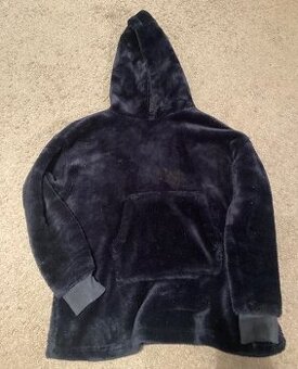 Dětská teploučká oversize mikina, vel. 134/140, tmavě modrá